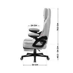 Комп'ютерне крісло Huzaro Force 4.6 Grey тканина - мініатюра 10