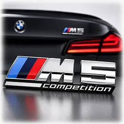 Емблема напис M5 competition для BMW хром пластик (на скотчі) - мініатюра 3