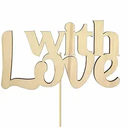 Заготовка топер Rosa Talent With Love фанера 10х6 см 5 шт