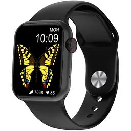 Умные часы NO.1 DT100 Pro Silicone с измерением пульса Черный