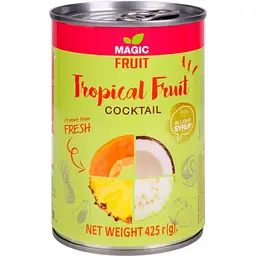Уцінка. Тропічні фрукти Magic Fruit у легкому сиропі 425 г (704775)  - мініатюра 1