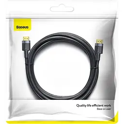 Кабель Baseus Cafule 4KHDMI Male To 4KHDMI Male Adapter Cable 3m Black - мініатюра 2
