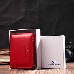 Жіночий шкіряний гаманець ST Leather 11,8х9,5х2 см acs0028399 - мініатюра 8