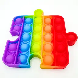 Сенсорна іграшка антистрес силіконова нескінченна пухирка попит UKC Pop It Fidget веселка пазл - мініатюра 5