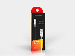 Кабель Grand-X USB-micro USB PM-03W 3A, 1m, CU, Fast Сharge, White, BOX - мініатюра 4