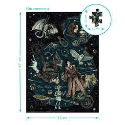 Пазл класичний "Harry Potter. Відданий. Легенда. Гордий" 200508, 500 елементів - мініатюра 5