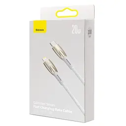 PD Кабель Baseus Glimmer Series Fast Charging Data Cable Type-C to iP 20W 1m білий CADH000002 - мініатюра 2