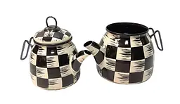 Двоярусний емальований чайник O.M.S. Collection 10810-Black (1/2 л) - мініатюра 4