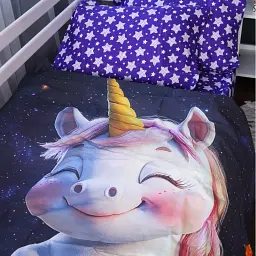 Комплект постільної білизни MirSon Kids Time 17-0716 Unicorn on the Moon Ranforce Elite 143 x 210 см (2200010620672) - мініатюра 3