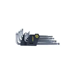 Ключ Sigma набір TORX 9шт T10-T50 мм CrV, середні з отвором (4022221)