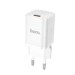 Блок живлення мережевий Hoco Rigorous charger N19 25 ватів білий