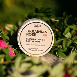 Очищуючий мус для тіла та обличчя з гліцерином і маслом ши Ukrainian Rose 200 мл - мініатюра 4