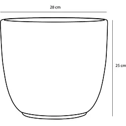 Кашпо Edelman Tusca pot round, 28 см, чорне, матове (144280) - мініатюра 2