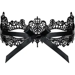 Мереживна маска Obsessive A701 mask, єдиний розмір, чорна - мініатюра 2