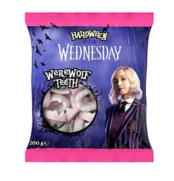 Жувальні цукерки Halloween Wednesday Werewolf Teeth Ікла Оборотня 200г