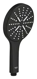 Ручний душ 3 режими струменя Grohe Rainshower Smartactive 130 22127KF0, Чорний матовий