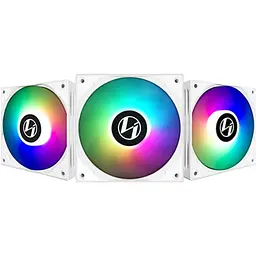 Кулер до корпусу Lian Li ST120-3 Triple White (G99.12ST3W.00) - мініатюра 2