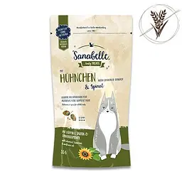 Ласощі Bosch Petfood Sanabelle хрусткі для котів, курка/шпинат, 55 г