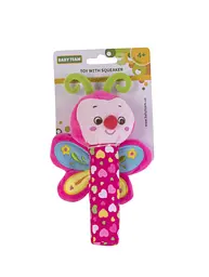 Іграшка-пищалка Baby Team Метелик, рожева (8500_Бабочка_розовая) - мініатюра 2