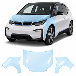 Антигравійна захисна бронеплівка за лекалами для BMW i3 I01 2013-2022 - капот і передні крила