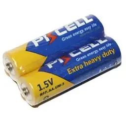 Батарейка AA (R6), сольова, PKCELL, 2 шт, 1.5V, Shrink (R6P-2S)