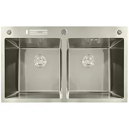 Кухонна мийка з нержавіючої сталі Mixxus MH8350-DK Nano-Silver MI7052, Нержавіюча сталь