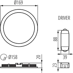 Світильник down-light Kanlux Rounda V2LED12W-WW-W (28932) - мініатюра 5