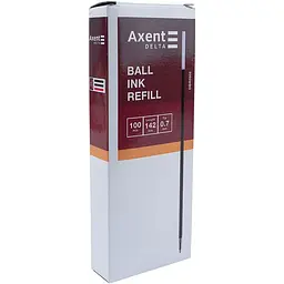 Стержень кульковий Axent 2002 0.7 мм 142 мм чорний упаковка 100 шт. (DBR2002-01) - мініатюра 2