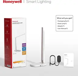 Світлодіодна настільна лампа Honeywell - HWT-H2 SunturaluxTM Дбайливий про обличчя Складаний настільний світильник з USB A+C - мініатюра 3