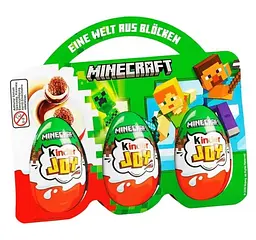 Шоколадні яйця Kinder Joy Minecraft набір 60 г