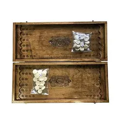 Нарди дерев'яні ручної роботи Backgammon 1 NR-5244, 32 фішки двох кольорів - мініатюра 2