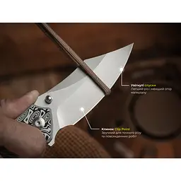 Ніж складаний туристичний Civivi Pentad (8.8 см) Nitro-V / Micarta чорний/білий - мініатюра 13