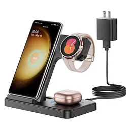 Складана бездротова зарядна станція GEEKERA 3-в-1 для Samsung Galaxy, Watch і Buds