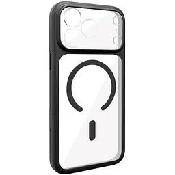 Чохол TPU+PC GETMAN Moon Clear with MagSafe для Apple iPhone 17 Pro Max (6.9) Black
