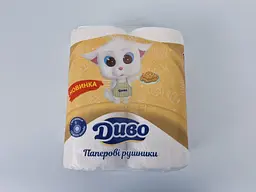 Туалетний папір, Диво а2, Диво, 2-шарові, білий, 2 рулони по 50 аркушів, 220ммx230мм, 11 метрів, 2 рулони по 50 відривних аркушів