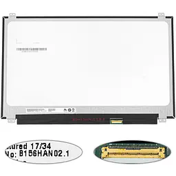 Матриця 15.6 B156HAN02.1 HW:BA (1920*1080 40pin(eDP IPS) LED SLIM(вертикальні вушки) матова роз'єм праворуч знизу ширина
