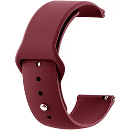 Ремінець Boorui для годинника 22 мм Sport design бордовий (з кнопкою)
