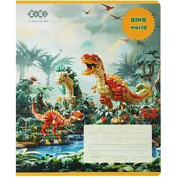 Упаковка зошитів ZiBi Dino 12 аркушів в клітинку 25 шт. (ZB25.1751K) - мініатюра 7
