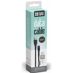 Дата кабель USB 2.0 AM to USB-C 1.0m led black ColorWay (CW-CBUC034-BK) - мініатюра 5
