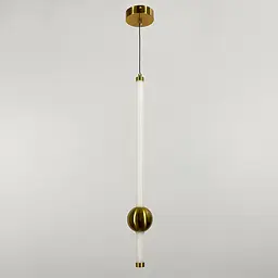 Led світильник у вертикальній формі 60 см із латунною кулькою | Арт. YG 517A/600 VL AB | Line F