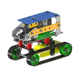 Конструктор Zephyr Robotix-2 металевий з електромотором у кейсі 166 елементів 8 моделей - мініатюра 8