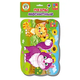 Пазли на магніті Vladi Toys Котики, укр. мова, 12 елементів (VT3205-73) - мініатюра 3