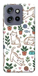 TPU чехол Demsky Cats pattern для Motorola Edge 50 Neo