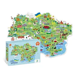 Пазл DoDo Toys Карта України 100 ел. Блакитний (IP-177-P-1187) - мініатюра 4