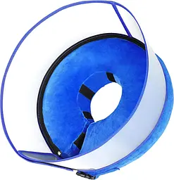 Захисний надувний нашийник для собак Derby Inflatable Dog Cone with Detachable Anti-Licking Shield, Blue, XL