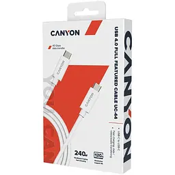 Кабель USB Type-C Canyon Type-C to Type-C 1m White (CNS-USBC44W) - мініатюра 2