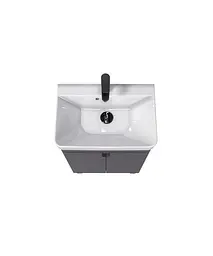 Тумба Мойдодир Simple Graphite 55-U з умивальником River 55 графітова універсальна Графіт - мініатюра 7
