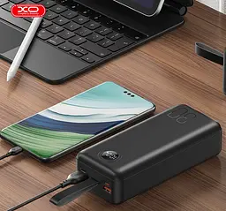 Акумулятор зовнішній - Портативна батарея XO PR240 30000 mAh 20W з лампою - мініатюра 4