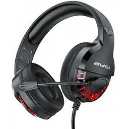 Ігрові навушники Awei ES-770i Gaming Earphone повнорозмірні з підсвічуванням LED - мініатюра 2
