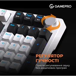 Клавіатура GamePro Red з Hot-Swap RGB White дротова механічна (MK170W) - мініатюра 6